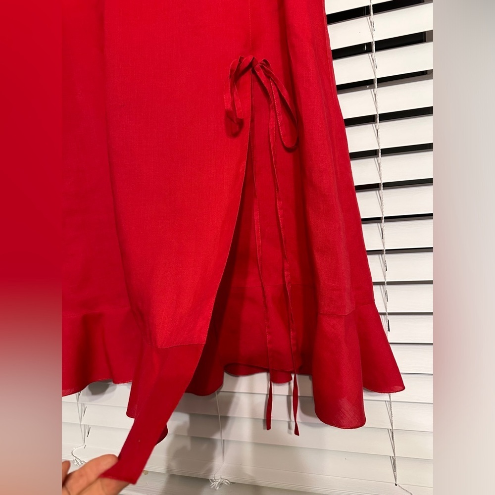 🛍️ La Rea  100% Linen Open side Skirt Size Large excellent condition - Picture 4 of 7